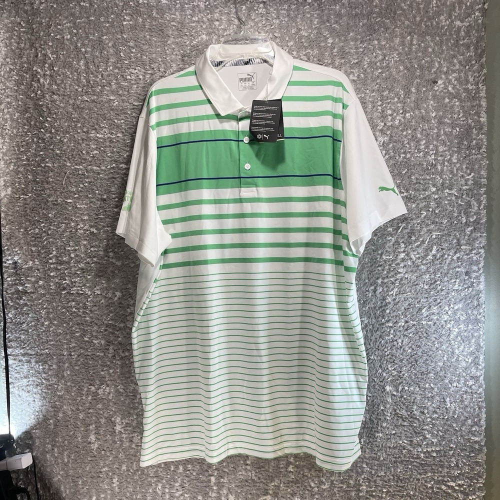 Puma Polo Shirt Mens DryCell Performance XXL Colorblock "PATRON TEQUILA" NWT